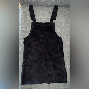 Woman's Black Corduroy Overall dress.